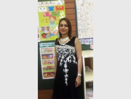 Good luck: Jai Hind Primary bids a fond farewell to Kubashni Pillay, who will be taking up a teaching post in Abu Dhabi.