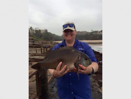 Beauty:  Peter Le Marque landed this 4 kg bronze bream while fishing off Uvongo pier.