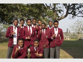 The U16 basketball team (back, from left) Nkokheli Boya, Xola Nxumalo, Siyanda Hlangwa, Sinesipho Bentswana, Mmangaliso Nene, Nhlanhla Bhengu, Ndumiso Mabhitshi, Phikolomzi Mngomeni, (front) Avela Mbhela and Kwanele Dumisa.