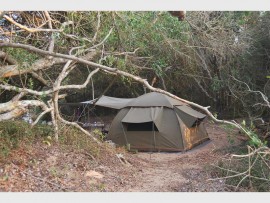 Our camp, well protected from the elements.
