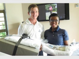 Came close: Darren Ovenstone and Lizzie Currie picked up second place at the Soutbroom Mixed Classic.