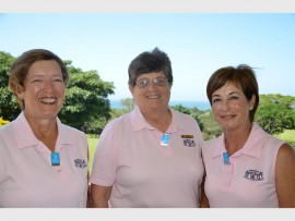 What a trip: Three LSC Senior Women's Golf members did very well at the annual Sanlam Cancer Challenge held at the Gary Player Country Club and Lost City Golf Club recently. All smiles are (from left) Rita Kinghorn (Port Edward), who finished third in the C division, Helga Wepener (Port Edward) who placed fifth in the B division, and Geraldine Treherne (Southbroom), who was tied second in the A division.