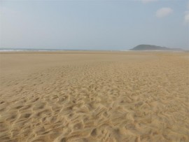 A long beach walk to the estuary mouth.