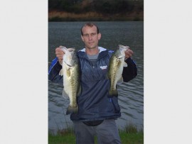 Congratulations: Shaun Ferreira took first place for catching the biggest bass. PHOTO BY PAMELA ROUX
