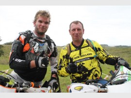 Fast finish: First in were Johnny Steynberg (left) and Maurice Milton.