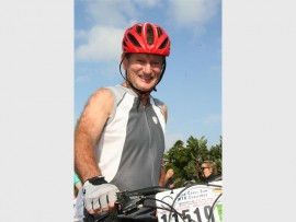 Cycle power: Phil Hawk of Umtentweni gets to the starting line. 6114vee