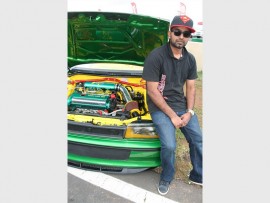 Revved up: Videsh Balmith spends his Saturday at the Dezzi South Coast Raceway. 6974vee