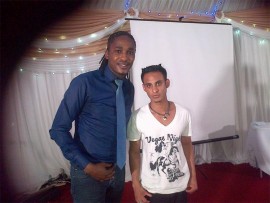Lesley Pillay of Marburg meets SABC 1 presenter Vee Mthembu.