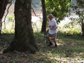 Ivungu River Conservancy chairman Charles Carr helps to keep the reserve litter free.