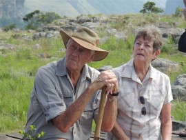 Local nature lovers and hikers Geoff and Joyce Oliver explore the Umtamvuna Gorge.