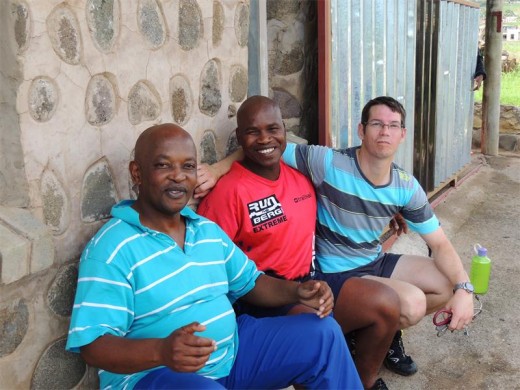 Cannibals Cave parkrun event director Muzi Mabaso (left) with some of the regulars.