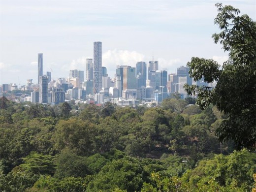 City scape from Mount Coot-tha.