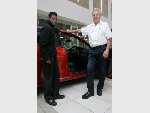 Versatility: Sales executive Danny O'Dea (left) shows Darren Naidoo the impressive interior. 1001vee