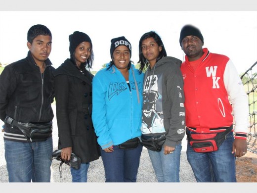 Exciting event: Enjoying the festival are (from left) Daniel Govender, Shanté Govender, Claudine Moses, Sheniece Govender and Ashan Govender. 2285vee