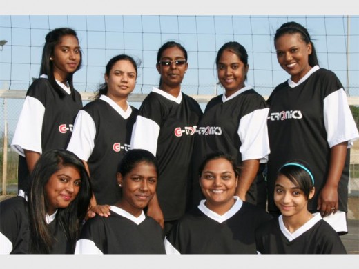 Excited players: The New Covenant City women's team ready to do battle on the courts are (back, from left) Shanel Govender, Yugeshini Samuel, Jolene Chetty, Justine Pillay and Nerissa Moodley with Keandra Singh, Jadene Iyaloo, Teshana Manilal and Tiffany Fords in front. 2979vee