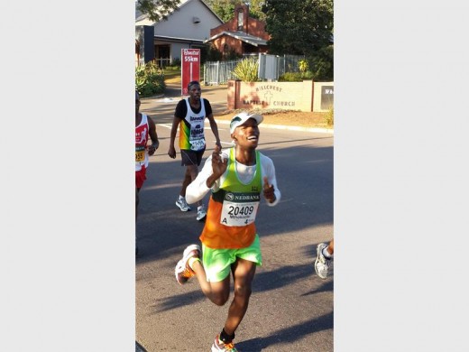 Happy runner: Mthokozisi Cele.
