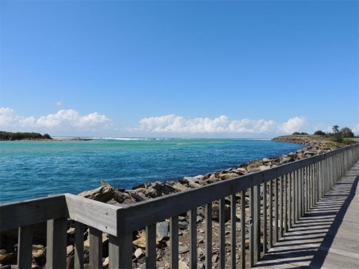 The Urunga lagoon is an unbelievable blue.