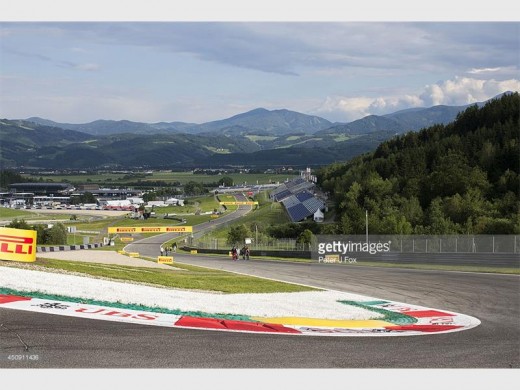 Scenic: The Spielberg circuit in situated in the rolling green hills among the beautiful Styrian Mountains. (pic: Getty Images)