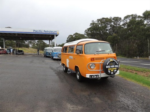 On the road - a collection old restored Kombis  tour New South Wales.