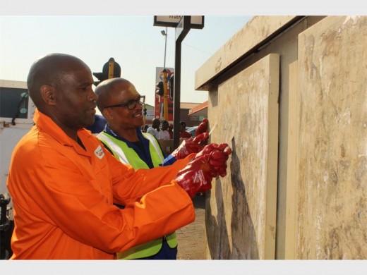 Hibiscus Coast municipal manager Max Mbili (left) and  spokesman Simon April.