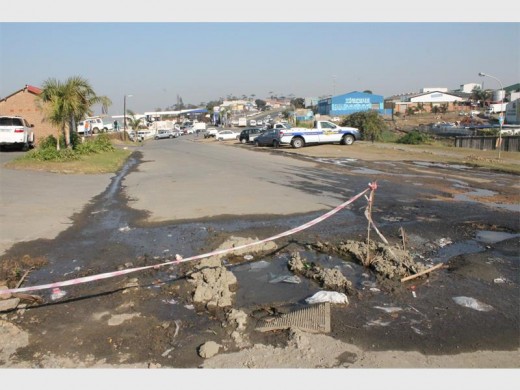 Not fixed: For some four months this water leak on Industrial Road, Marburg has been reported.