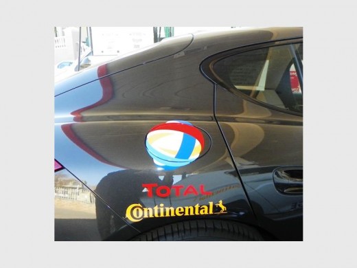 Sealed petrol cap of the Porsche Panamera.