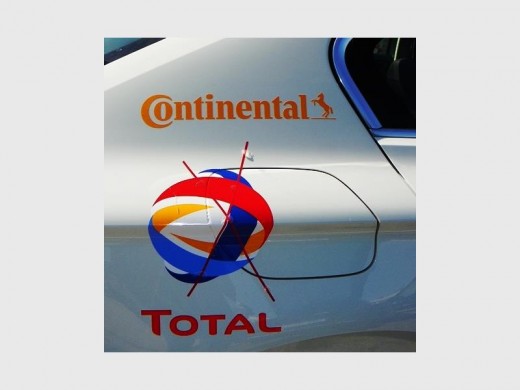 Sealed petrol cap of VW Passat.