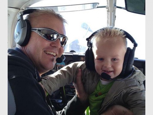 Theo Roos and his son. PHOTO FROM FACEBOOK. 