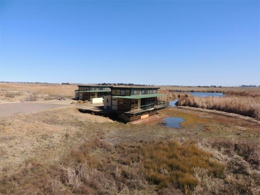 The chalets, a fairly new addition to the Marievale facilities, are lovely and in summer they are almost surrounded by water.