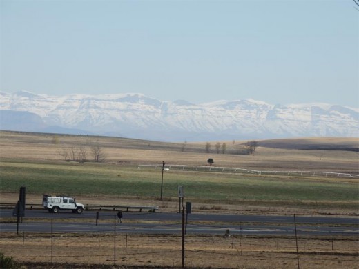 Snow landscape along the N3.