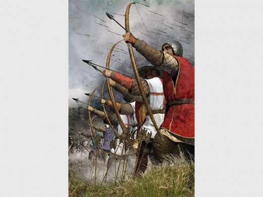 Long bows used by English archers in the 14- and 1500s. (authorannhope)