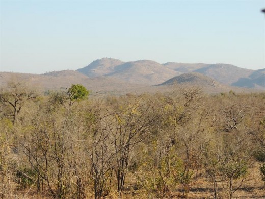 The scenic hilly area around Malelane Rest Camp.