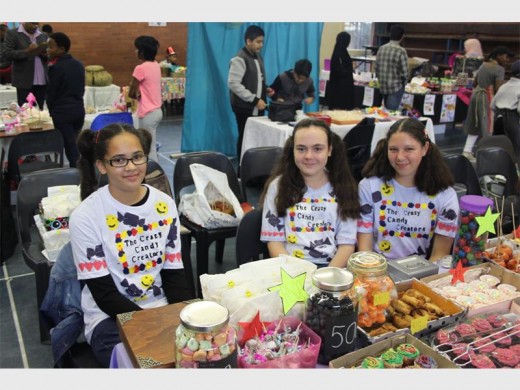  'Crazy candy creators' Caitlin Miller (left) with Juliette Ladner and Kayla de Villiers.