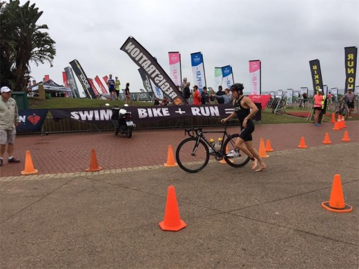 Up and running: Darryn Purtell of Southbroom en route to winning the last race of the Tin Man Series in Durban last weekend.