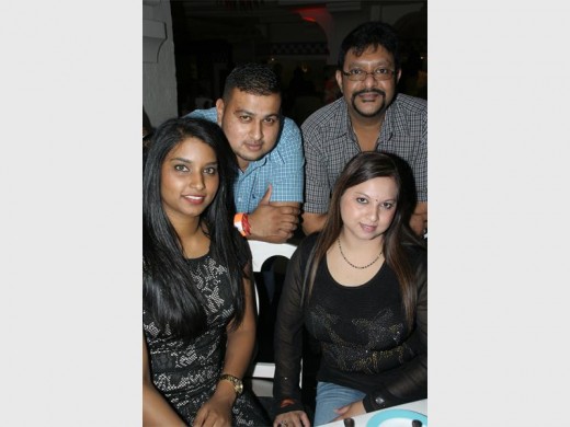 Marburg residents Junaid Singh and Yasheen Rooplall (back) with Lilann Govender and Junitha Rooplall in front.