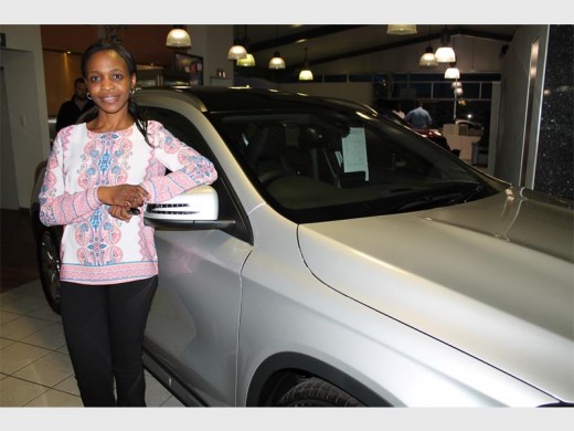 Poise: Dr Zinhle Zulu of Uvongo admires the GLA-Class.
