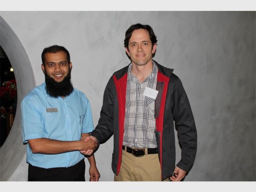 Thanks: Dr Jonathan Lewis of Shelly Beach will have a week's use of a Mercedes Benz vehicle. Union Motors South Coast sales manager Junaid Ally congratulates him on winning the lucky draw.