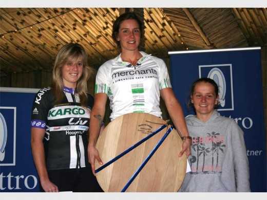 Winners: Winning the women's section are (from left) Hayley Smith (2nd), Jeannie Bomford (1st) and Candice Parker-Dennison (3rd).