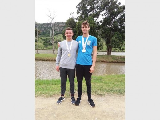 Winning ways: Luca Holtzhausen (left) took first place in the Men 13-31 age category while Reuben Zane Schoeman took first place in the 3km event and first place in the Men and Women 14-30 age category. SUBMITTED