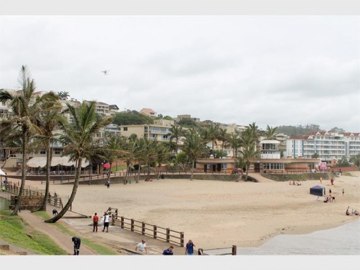 Bird's eye view: A drone caught all the clean-up action from the sky.