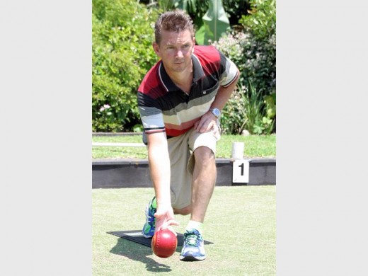 Firm hand: Wayne Wridgway delivers a fine bowl. 5514vee
