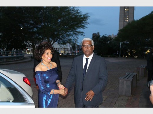 Human Settlements minister, Lindiwe Sisulu, congratulates KZN Human Settlements MEC Ravi Pillay on receiving his accolades in the Govan Mbeki Awards at a ceremony held in Durban recently. Photo:Submitted