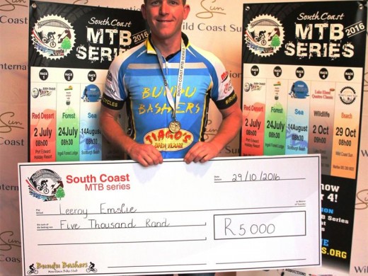 Too good: Leeroy Emslie clinched the South Coast MTB Series men's title for 2016.