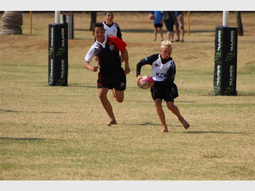 On the move: Tristin Parsons shows some pace.