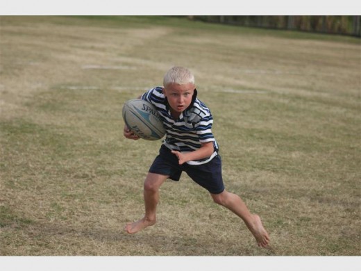 Out of my way: Tristin Parsons is not letting a birth disorder affect his desire to play rugby.
