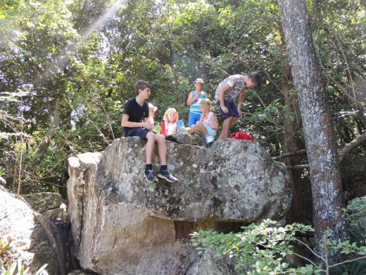 There are plenty of shady, shel;tered spots where hikers can enjoy a break.