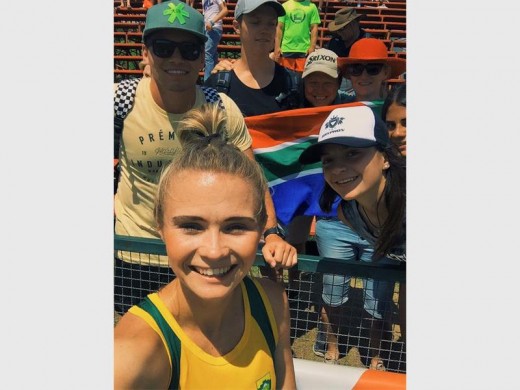 Loving the experience: Donna Small takes time to chat to friends and fans.
