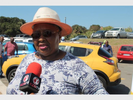 On camera: Mayor Cynthia Mqwebu being interviewed by KZNTV at Tweni's beachfront.