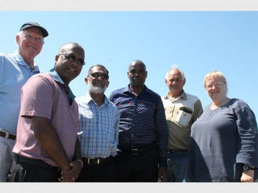 Thank you: Instrumental in the revamp of Tweni's beachfront are (from left) Hedley van der Merwe, Selvan Chetty, Solly Desai (Highlands Glass), municipal manager Max Mbili, Arthur Edwards from from AW Edwards Electrical and his wife, Leila. Others who must be thanked are Johnny Raath, Jean and Guy Osborne from Port Shepstone Pre-Cast and Johnny Guy, who will be building a fence, Homemakers Hardware and Mike Davies.