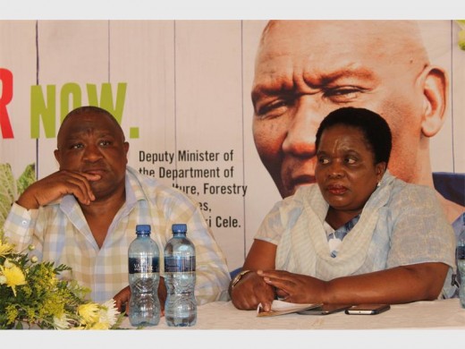Ugu deputy mayor, Mondli Chiliza and Umzumbe deputy mayor, Londolo Zungu.